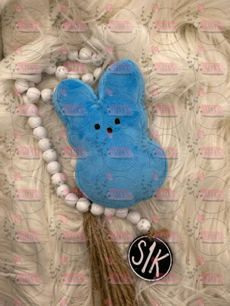 6 Easter Peep Stuffed Animals Blue W/Name