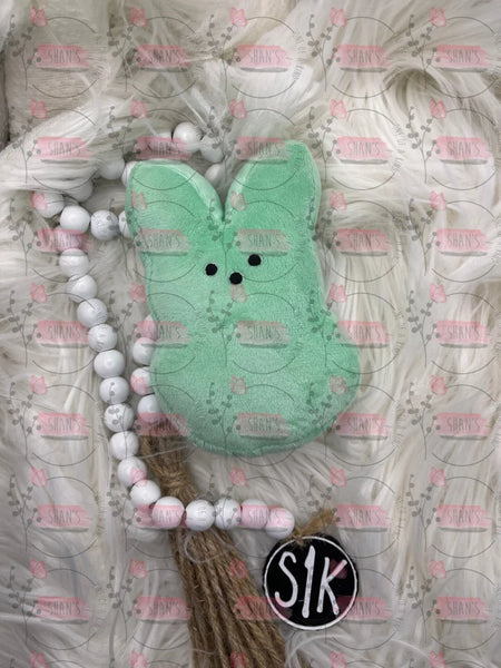 6 Easter Peep Stuffed Animals Green W/Name