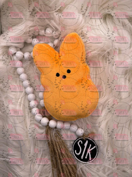 6 Easter Peep Stuffed Animals Orange W/Name