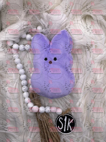 6 Easter Peep Stuffed Animals Purple W/Name