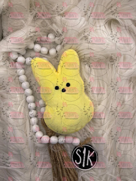6 Easter Peep Stuffed Animals Yellow W/Name