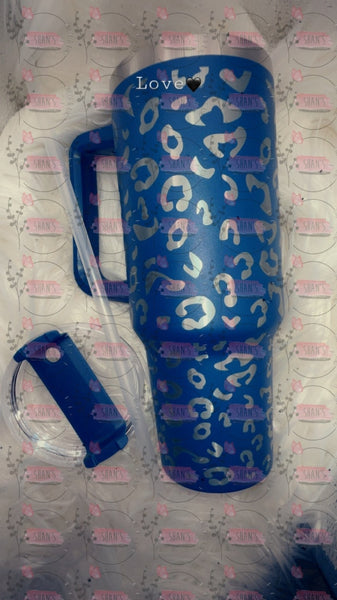 Leopard Tumblers Dark Blue