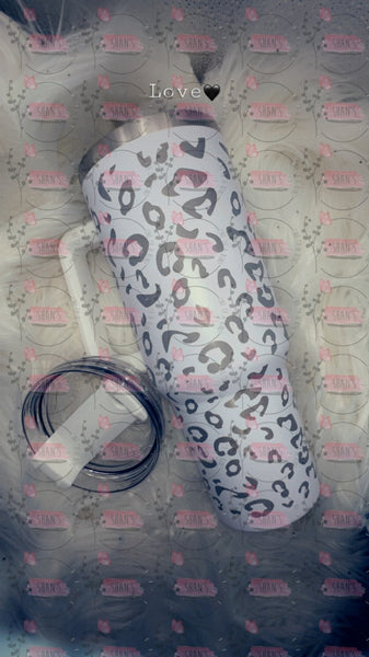 Leopard Tumblers White