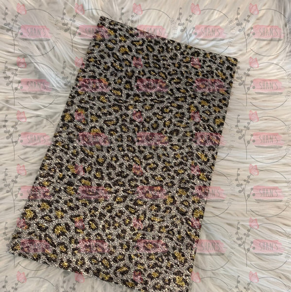 Black Gold Leopard Glitter