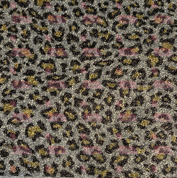 Black Gold Leopard Glitter