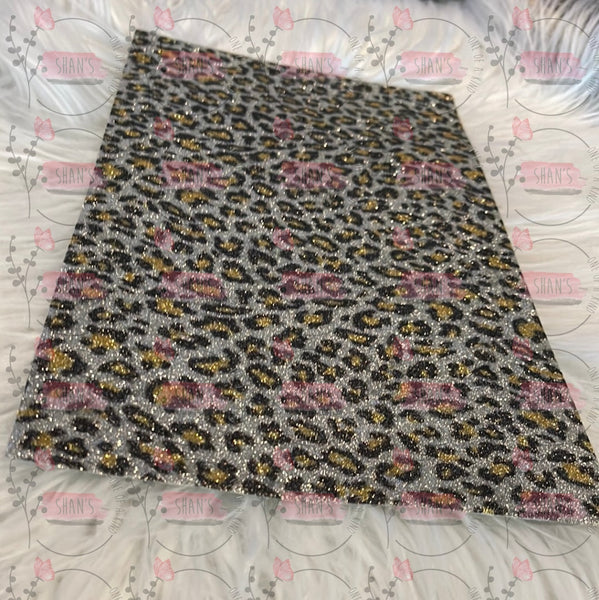 Black Gold Leopard Glitter