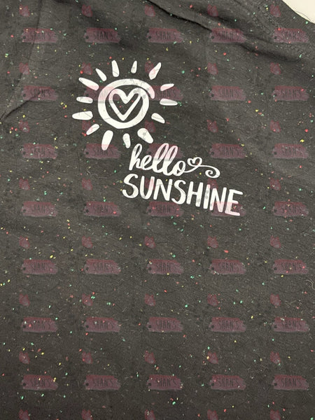 Black Short Sleeve Tshirt- Hello Spring - Large