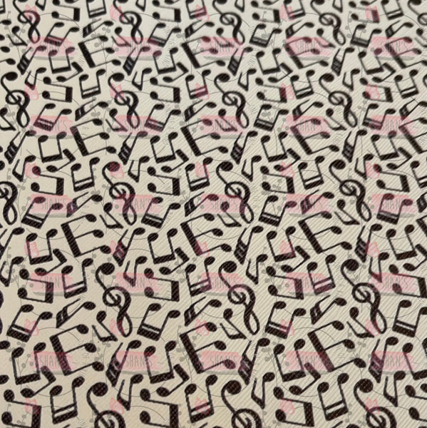 Black White Music Notes