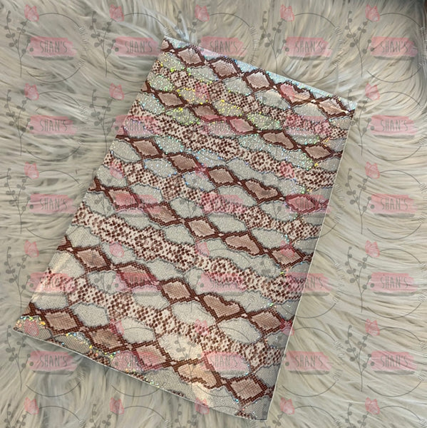 Brown Holographic Snake Print