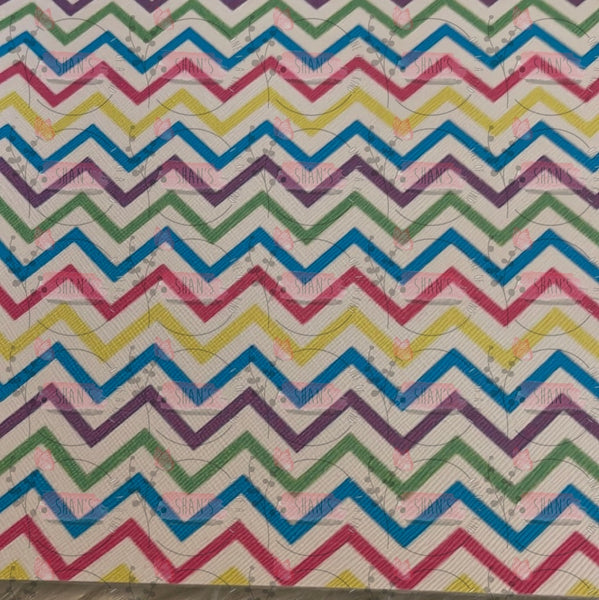 Colorful & White Chevron