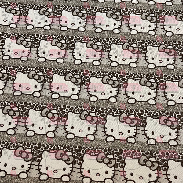 Cute Kitty W Leopard Stripes