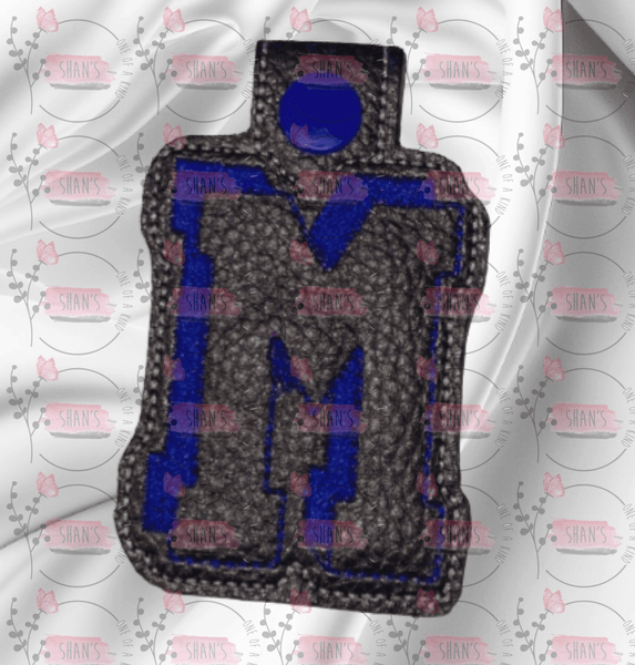 Embroidered Monogram Initial Key Fobs