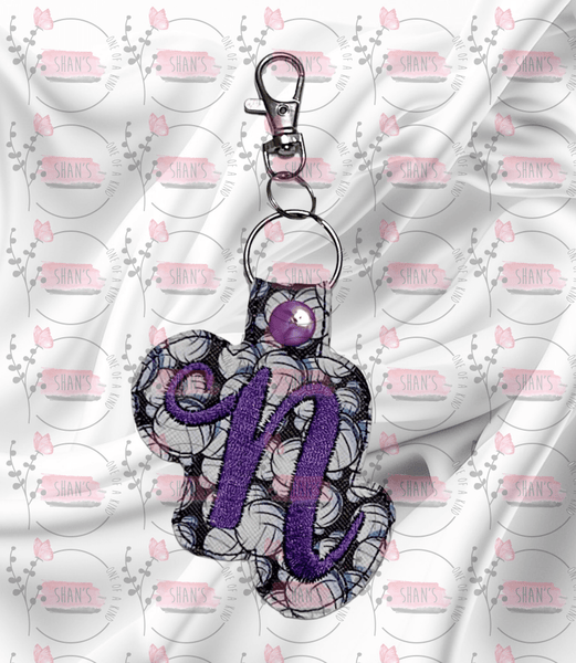 Embroidered Monogram Initial Key Fobs