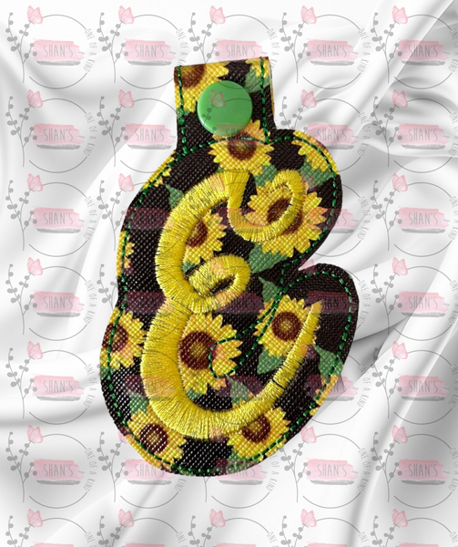 Embroidered Monogram Initial Key Fobs