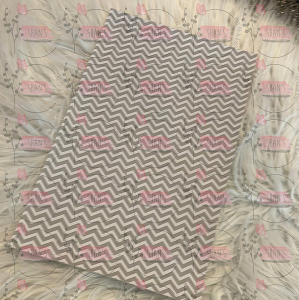 Gray & White Chevron