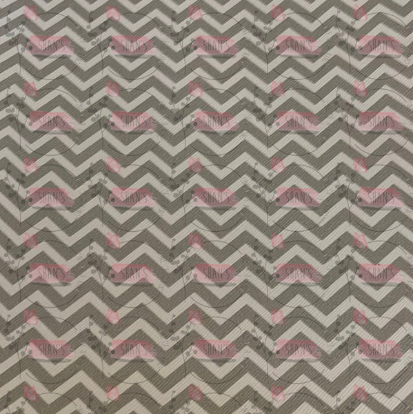 Gray & White Chevron