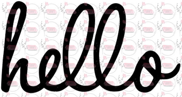 Hello Front Door Decal