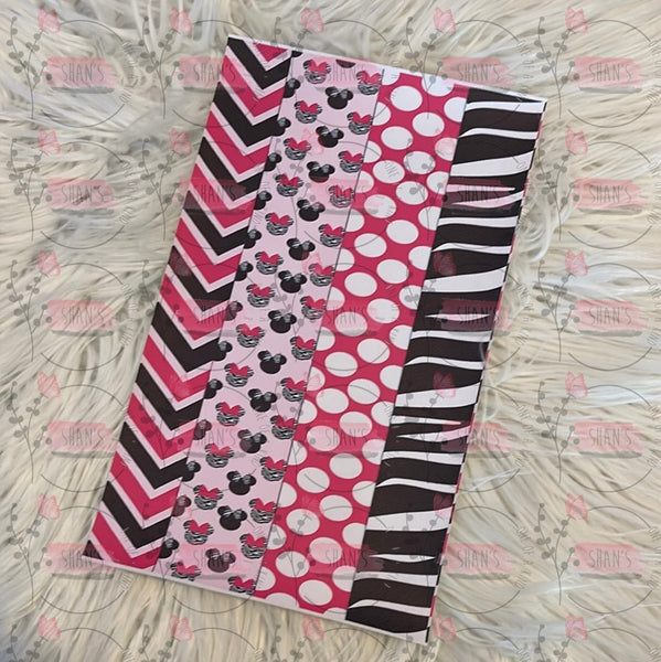 Mrs Mouse Ears Horizontal Hot Pink Black