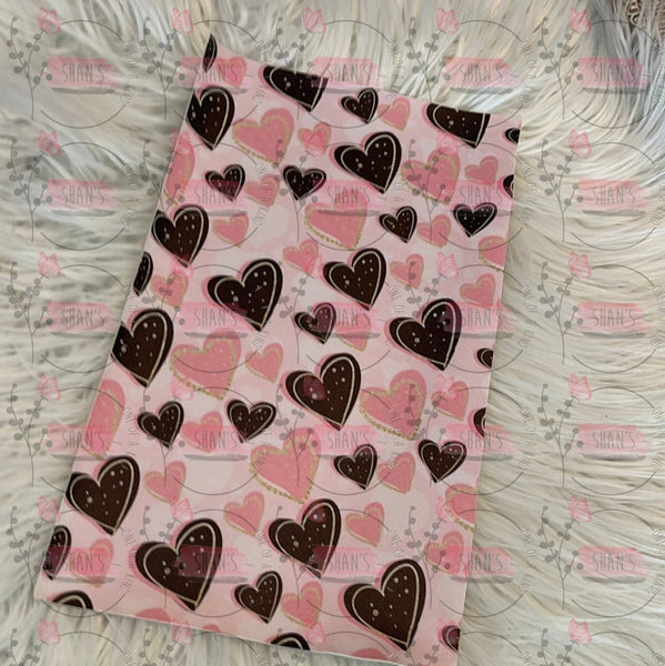 Pink Black Gold Hearts