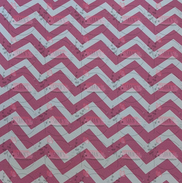 Pink & White Chevron