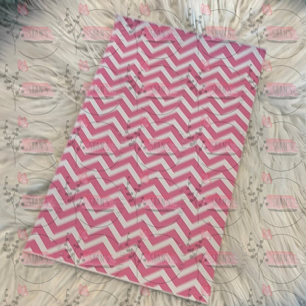 Pink & White Chevron