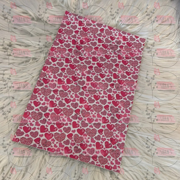 Pink & White Ribbon Hearts