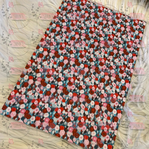 Red Pink Blue Flowers