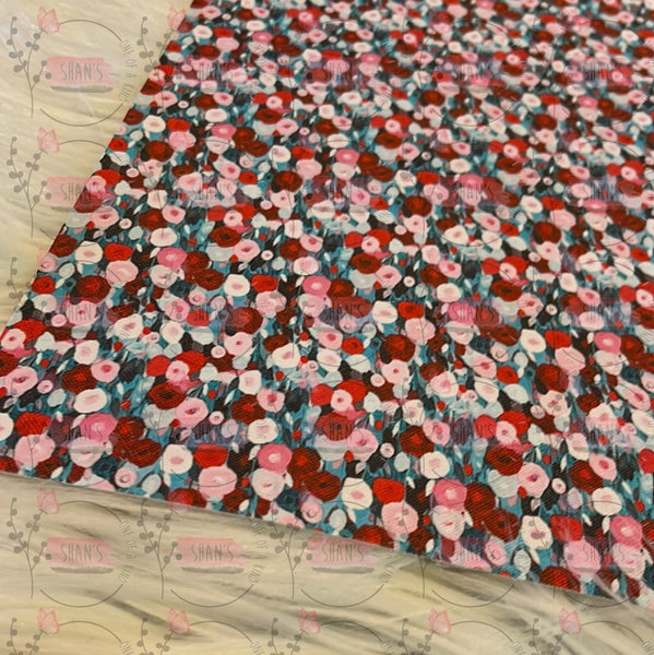 Red Pink Blue Flowers