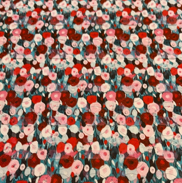 Red Pink Blue Flowers