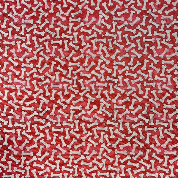 Red W/ White Dog Bones