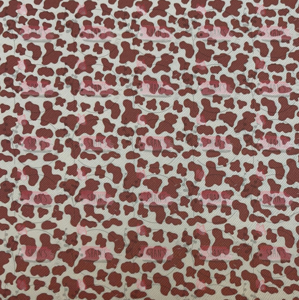 Small Brown Cow Print