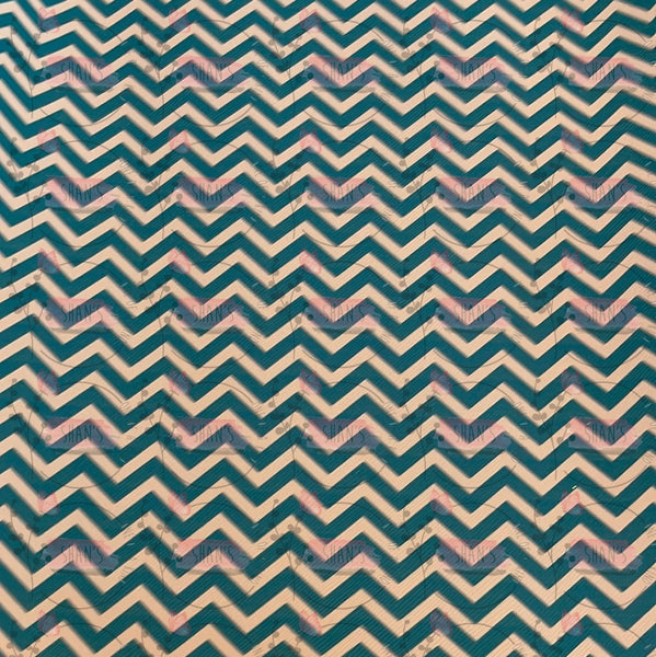 Turquoise & White Chevron